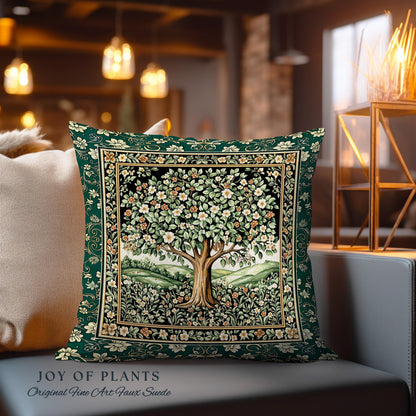 Fairytale Garden Timeless Tree Tapestry Pillow Decorative Throw Cushion