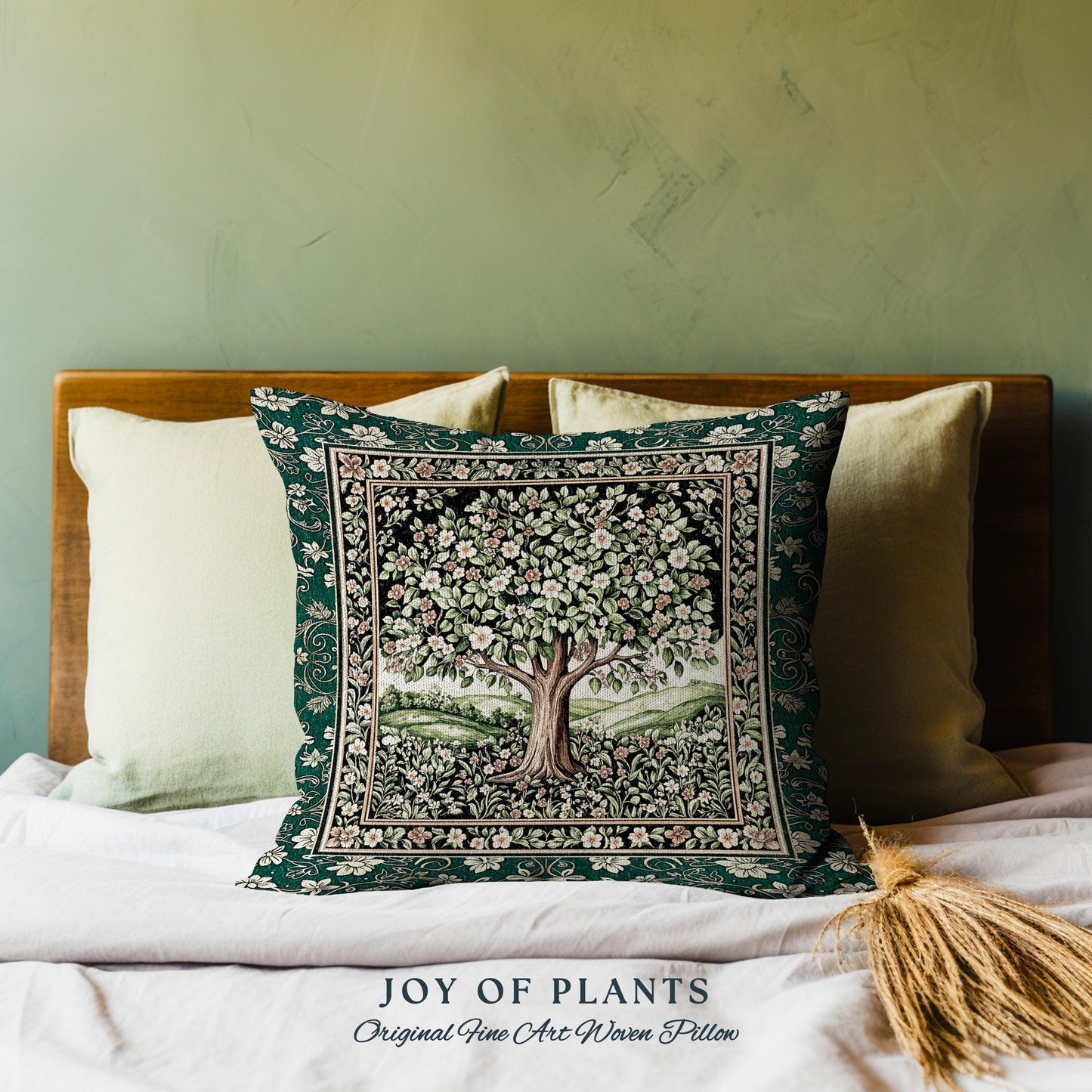 Fairytale Garden Timeless Tree Tapestry Pillow Decorative Throw Cushion