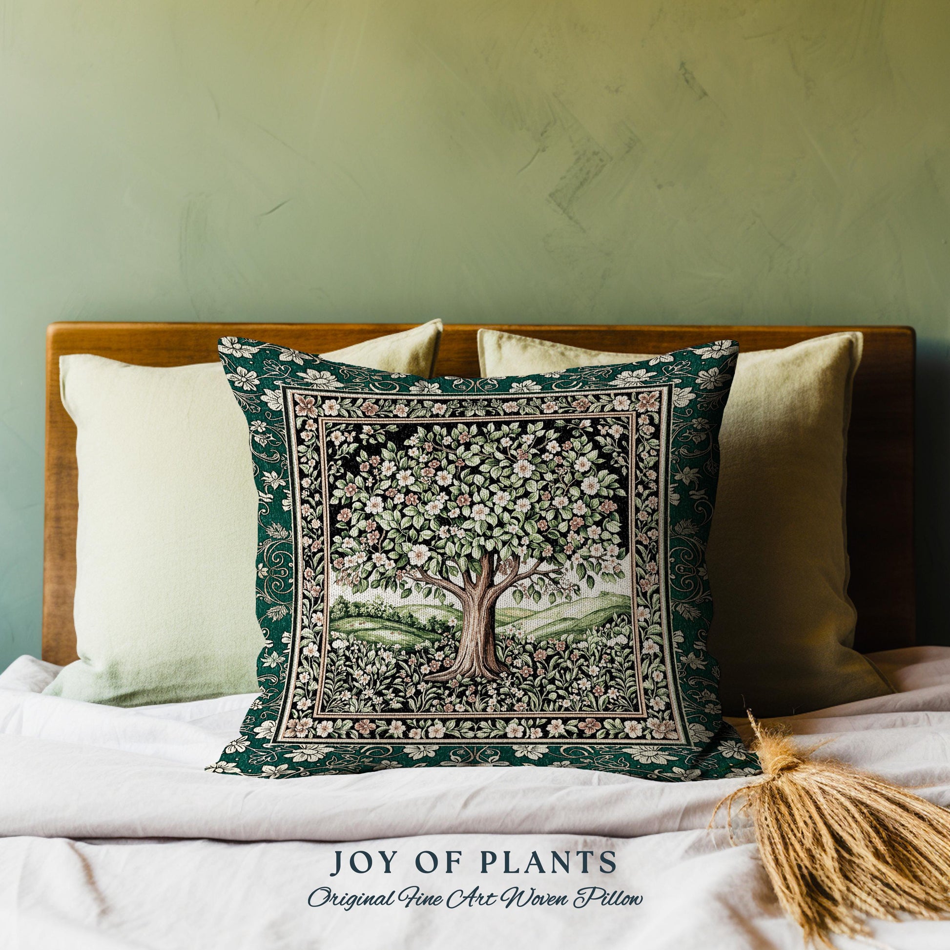 Fairytale Garden Timeless Tree Tapestry Pillow Decorative Throw Cushion