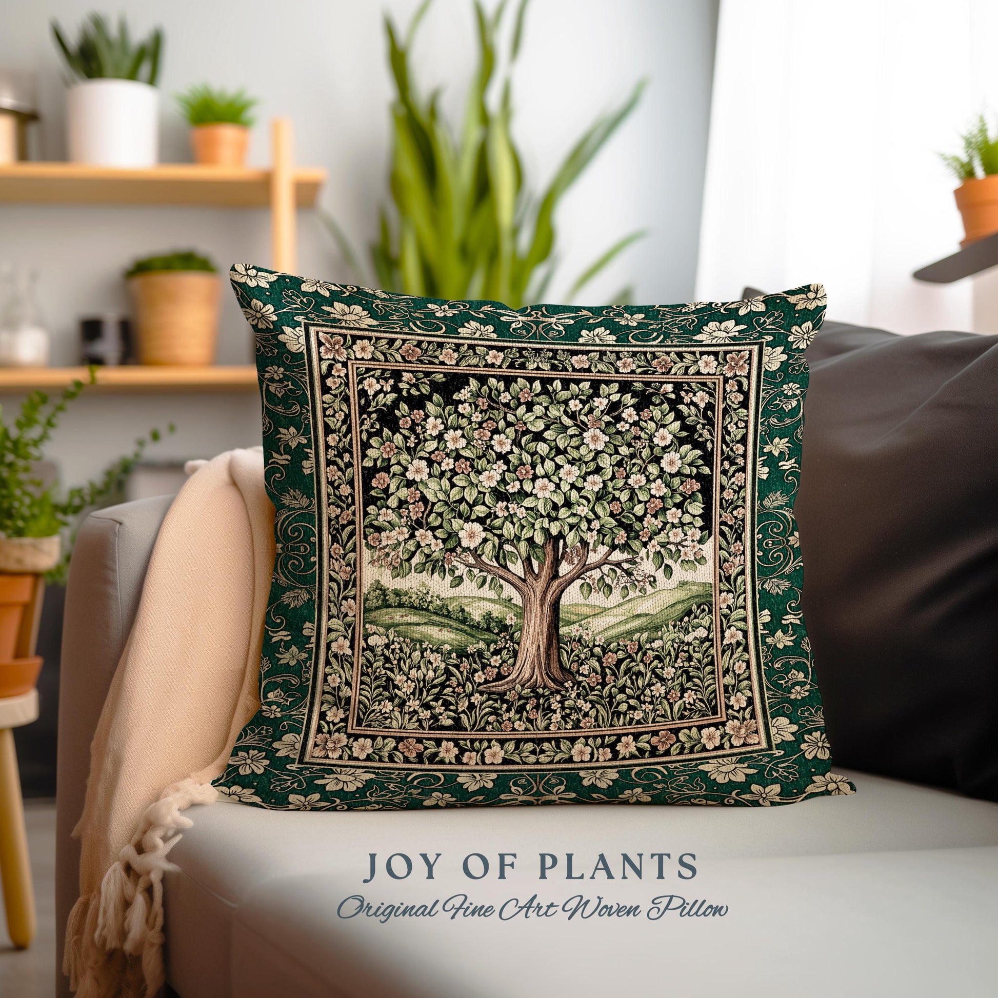 Fairytale Garden Timeless Tree Tapestry Pillow Decorative Throw Cushion