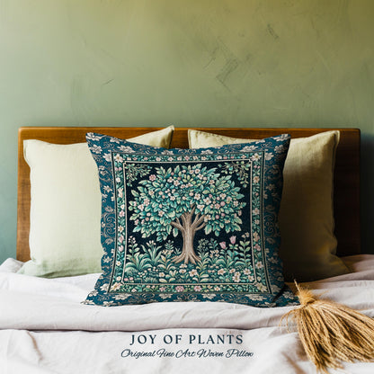Folklore Forest Storybook Decorative Tree Cushion Tapestry Throw Pillow