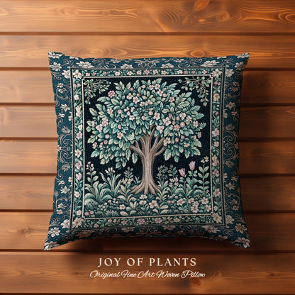 Folklore Forest Storybook Decorative Tree Cushion Tapestry Throw Pillow