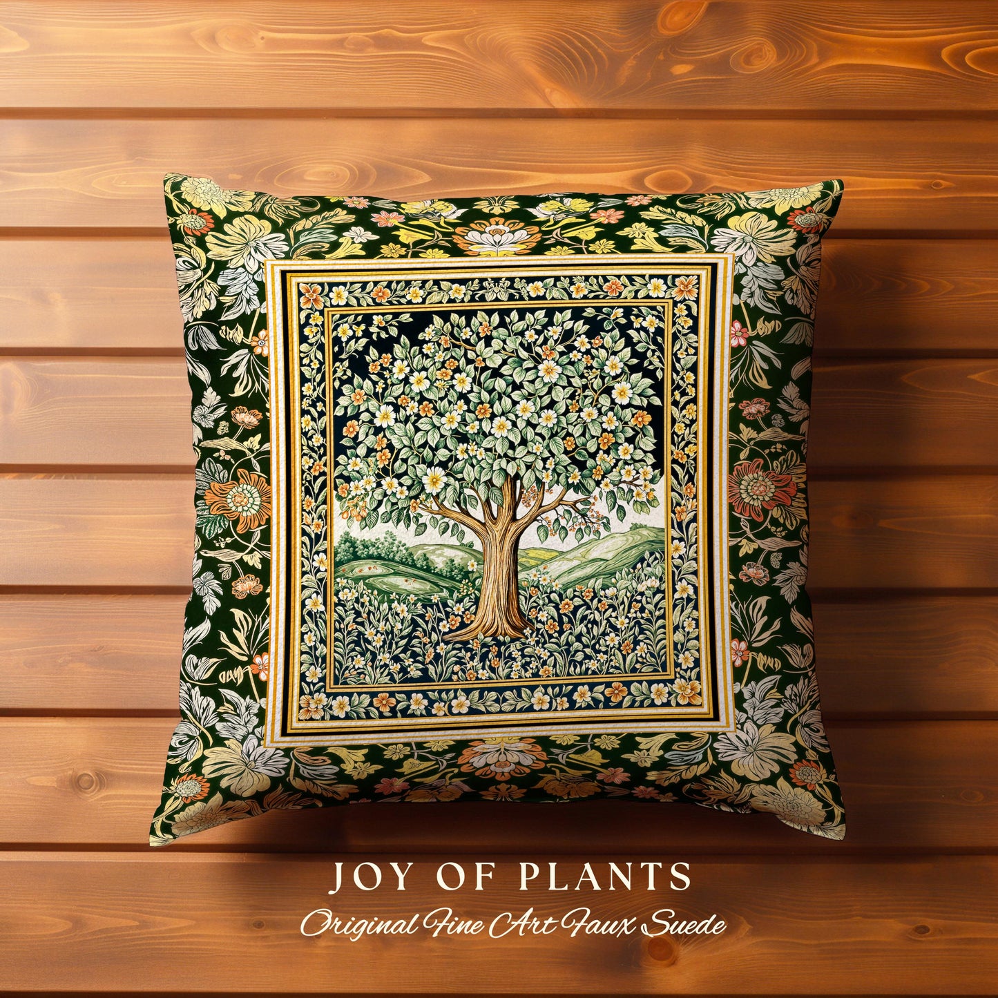 Rustic Fairytale Tree Tapestry Pillow Decorative Throw Cushion