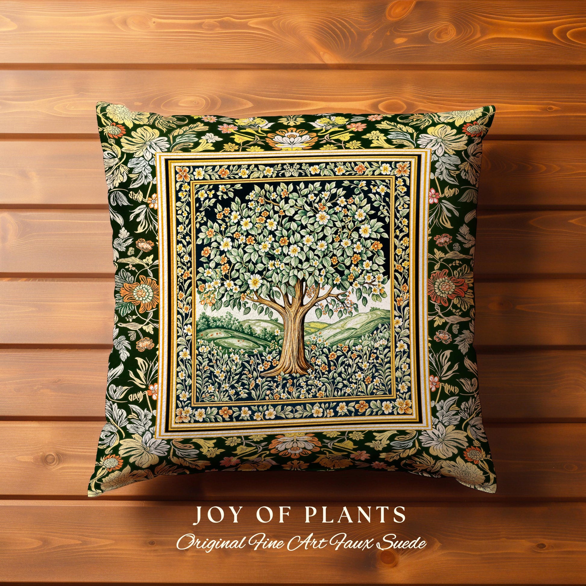 Rustic Fairytale Tree Tapestry Pillow Decorative Throw Cushion