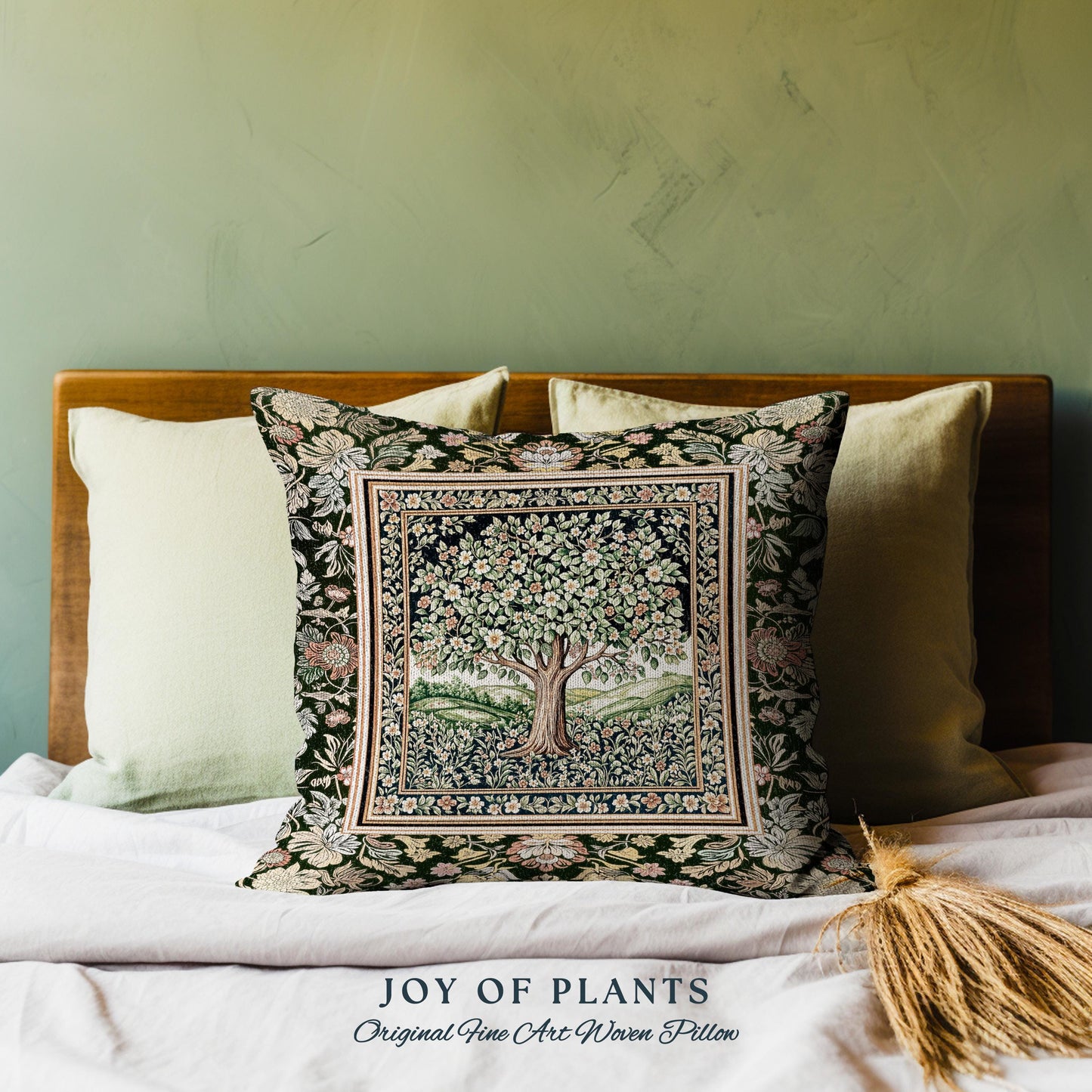 Rustic Fairytale Tree Tapestry Pillow Decorative Throw Cushion