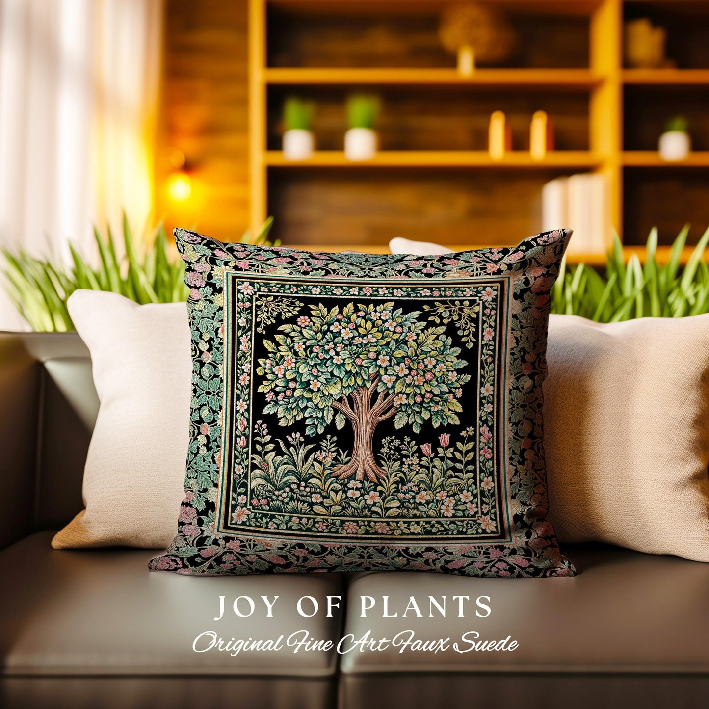Fairy Garden Tree of Life Decorative Cushion Tapestry Throw Pillow