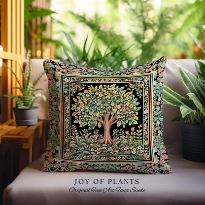 Fairy Garden Tree of Life Decorative Cushion Tapestry Throw Pillow