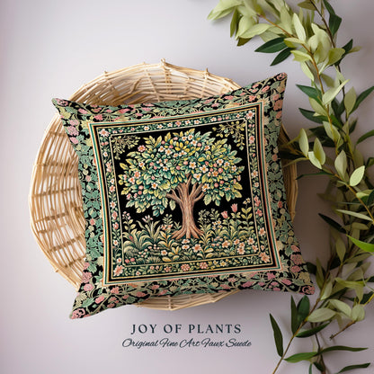 Fairy Garden Tree of Life Decorative Cushion Tapestry Throw Pillow
