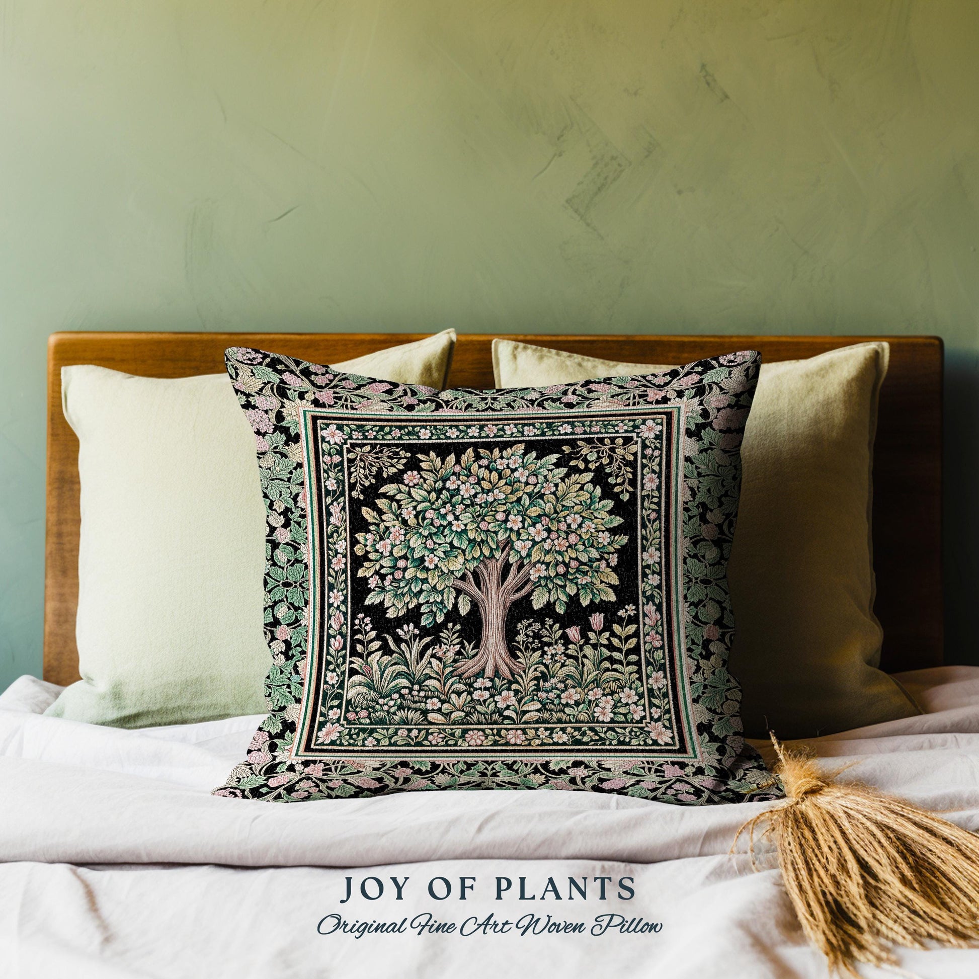 Fairy Garden Tree of Life Decorative Cushion Tapestry Throw Pillow