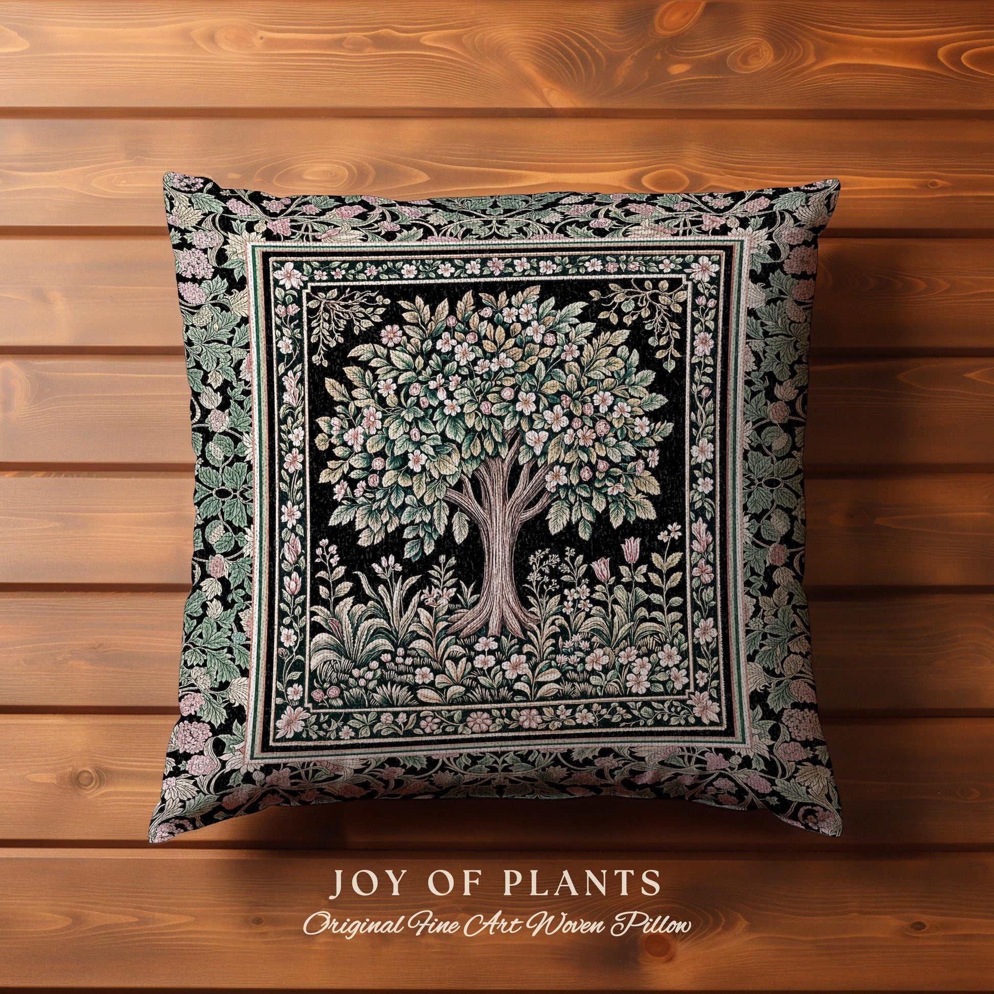 Fairy Garden Tree of Life Decorative Cushion Tapestry Throw Pillow