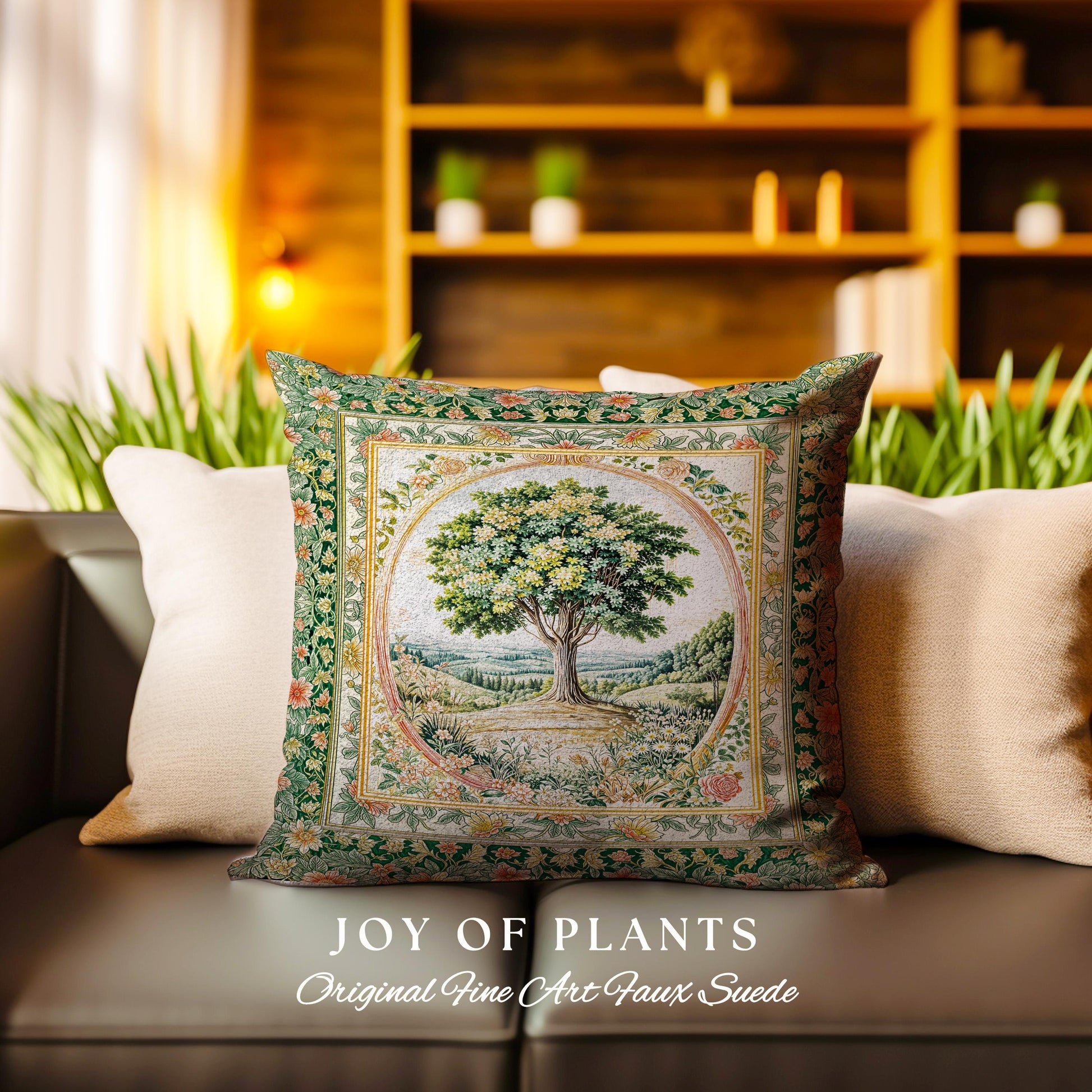 Chateau Garden Tree of Life Tapestry Pillow Decorative Throw Cushion