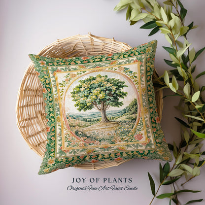 Chateau Garden Tree of Life Tapestry Pillow Decorative Throw Cushion