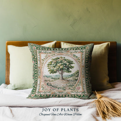 Chateau Garden Tree of Life Tapestry Pillow Decorative Throw Cushion
