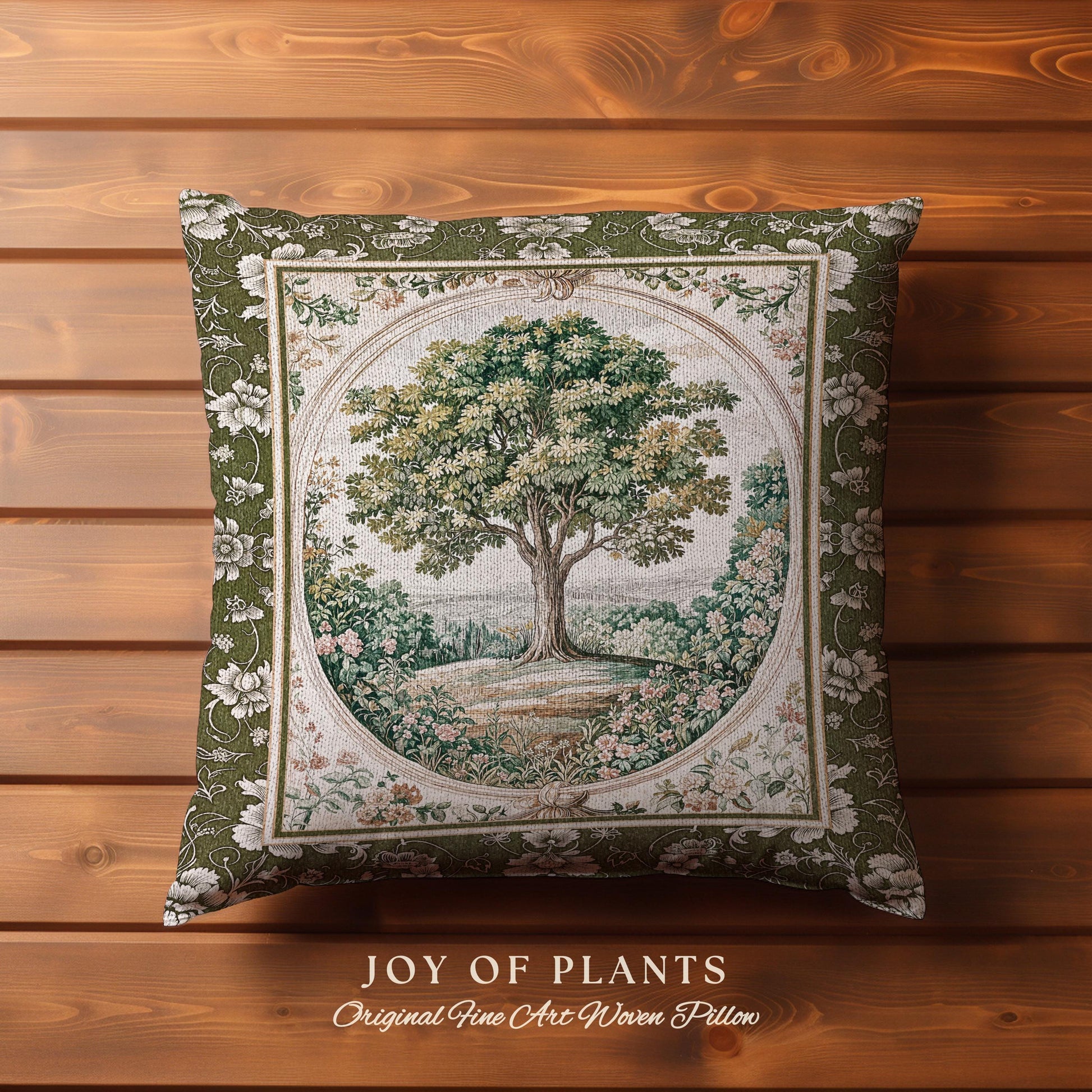 Victorian Soft Aesthetic Tree of Life Decorative Cushion Tapestry Throw Pillow