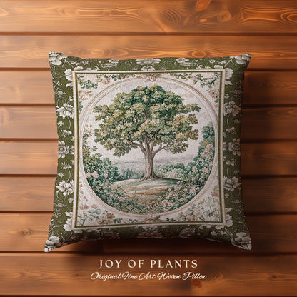 Victorian Soft Aesthetic Tree of Life Decorative Cushion Tapestry Throw Pillow