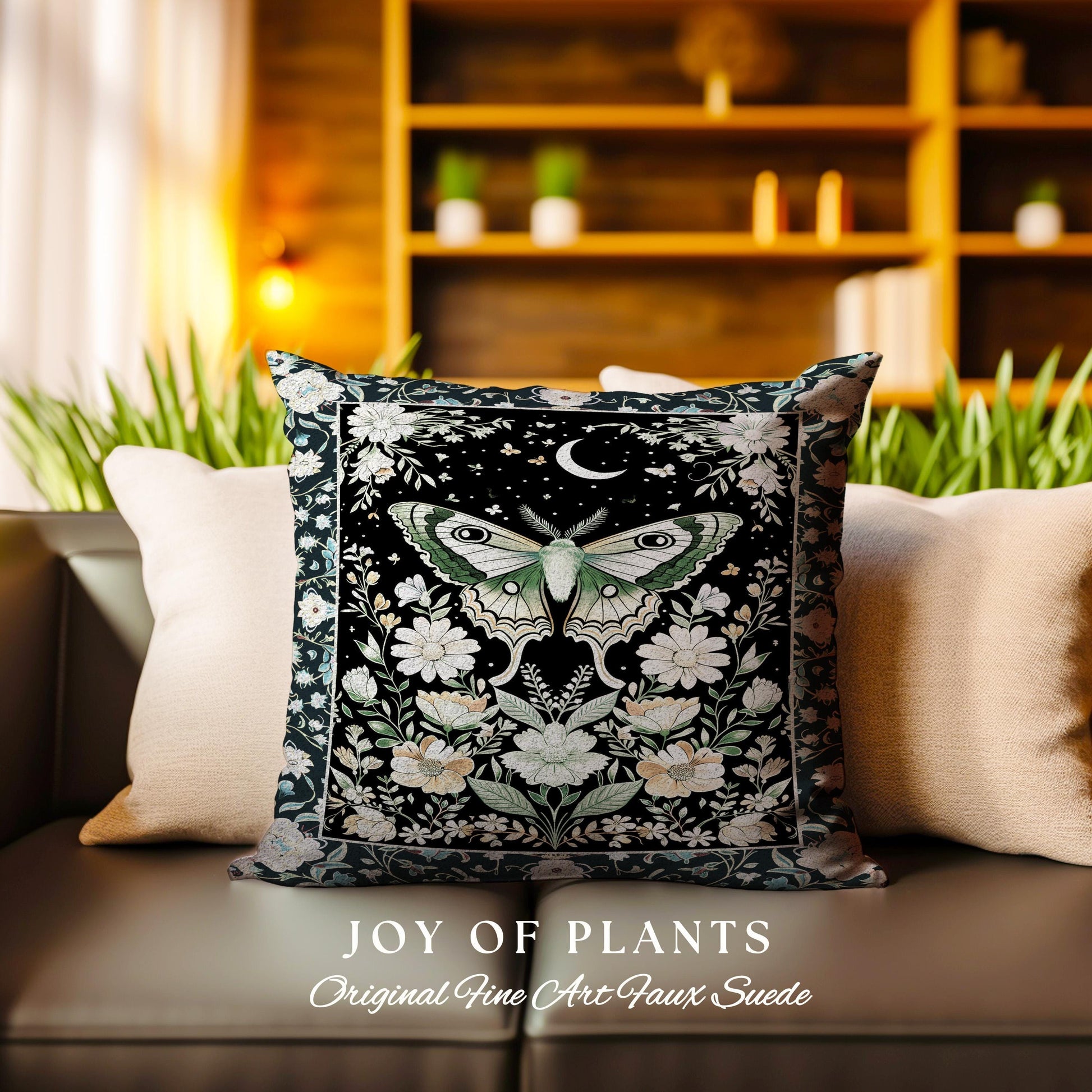 Luna Moth Folklore Aesthetic Tapestry Pillow Decorative Throw Cushion