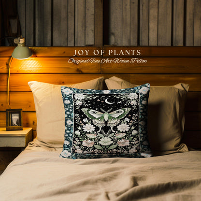 Luna Moth Folklore Aesthetic Tapestry Pillow Decorative Throw Cushion