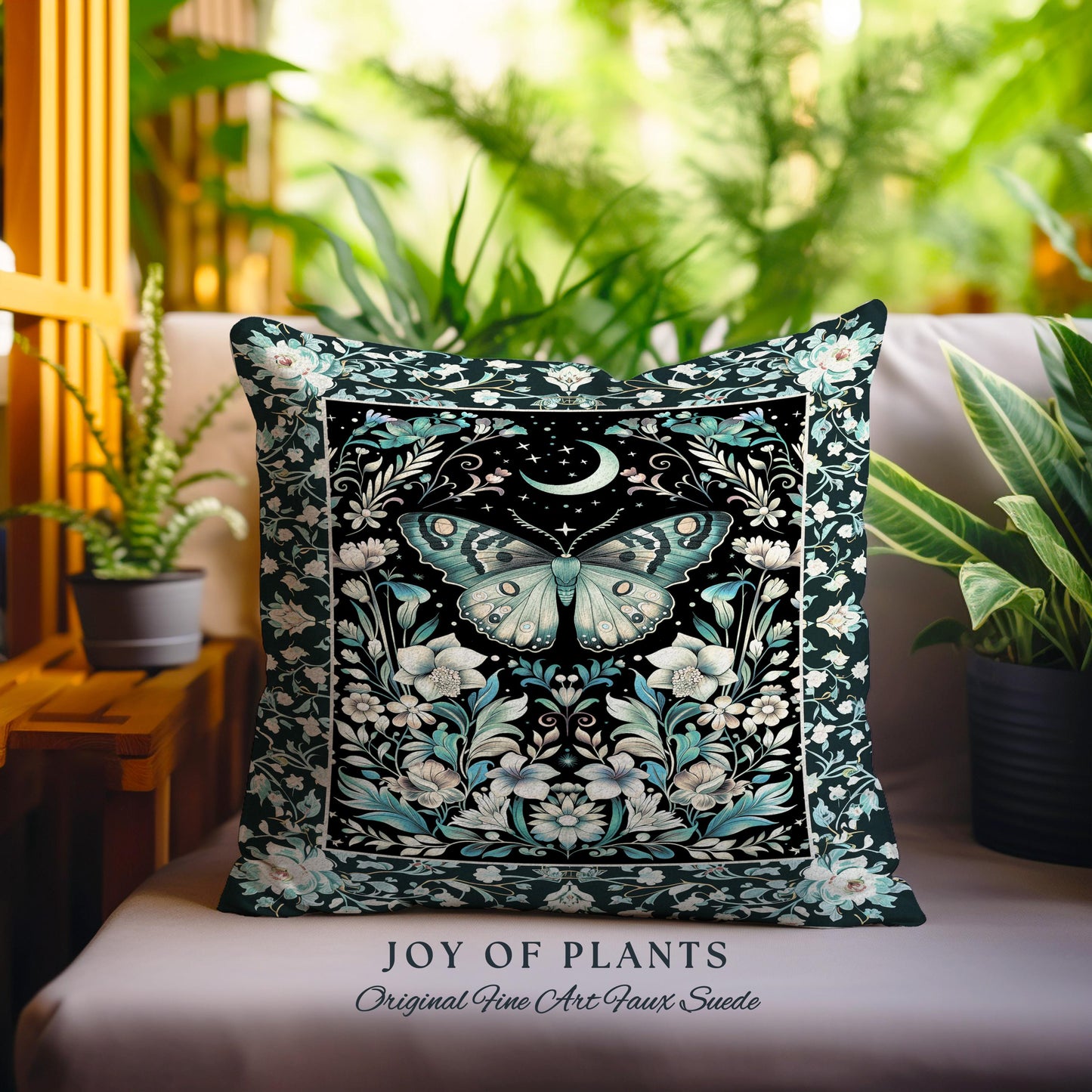 Pastel Gothic Butterfly Tapestry Moth Pillow Decorative Throw Cushion