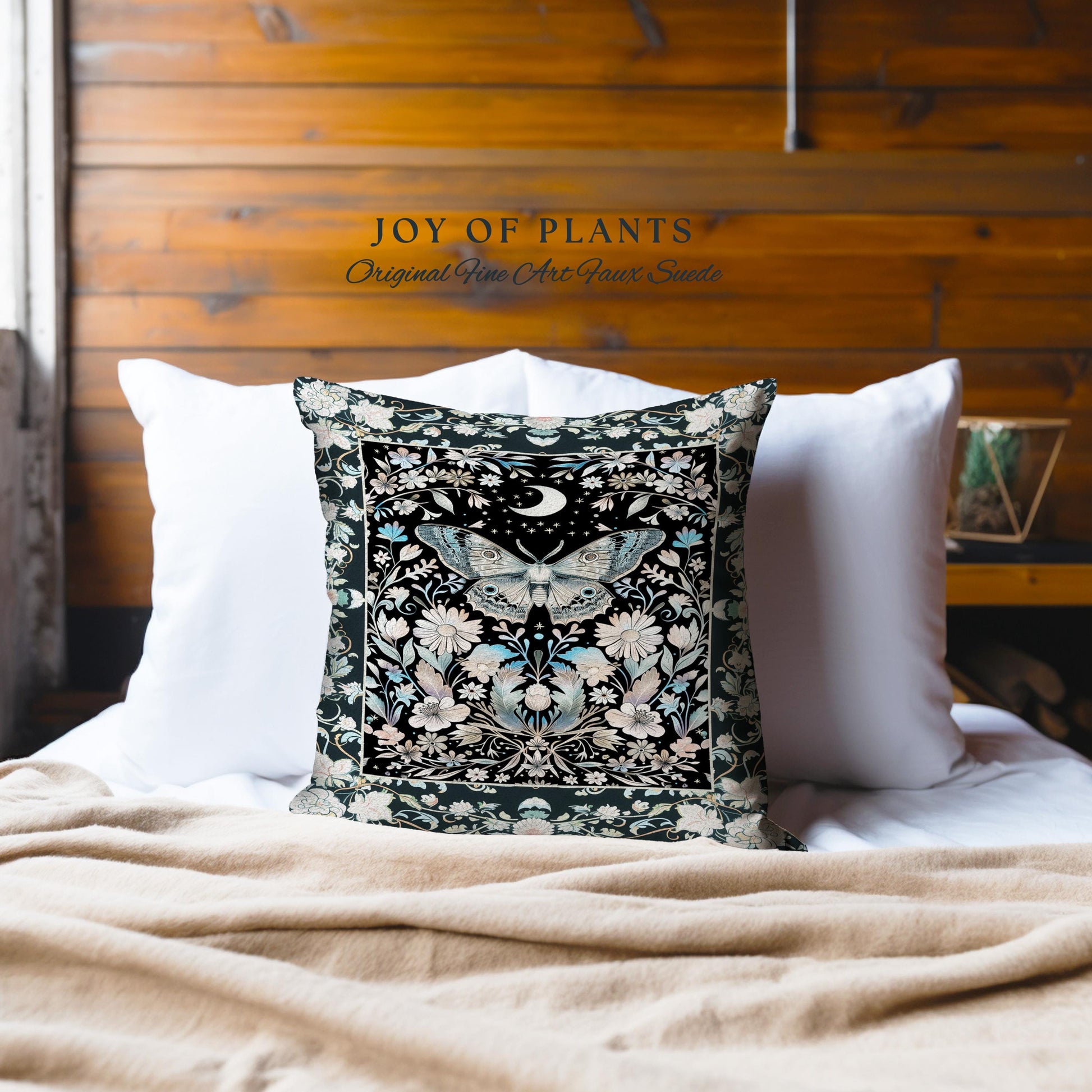 Maximalist Aesthetic Dark Academia Decorative Moth Cushion Tapestry Throw Pillow
