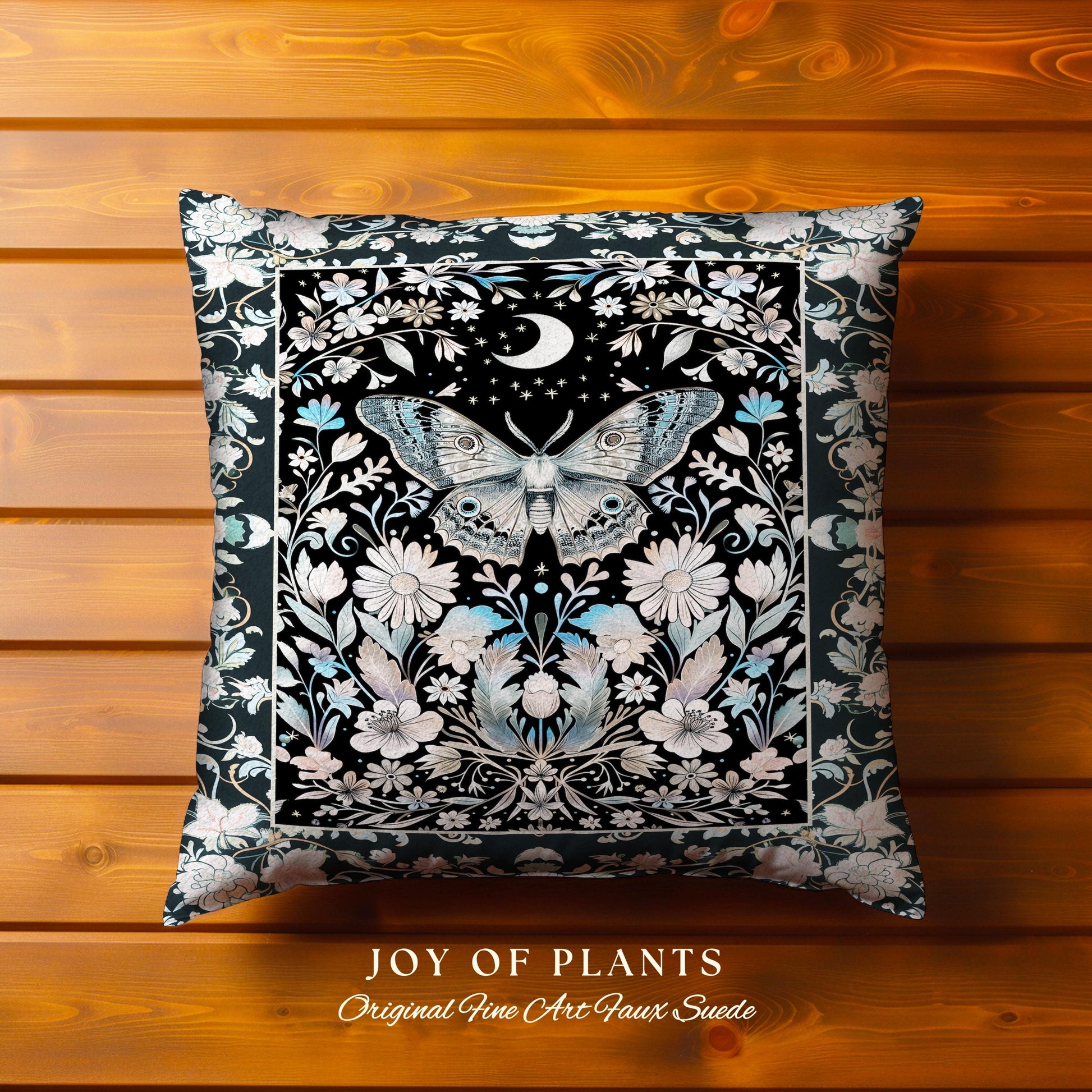 Maximalist Aesthetic Dark Academia Decorative Moth Cushion Tapestry Throw Pillow