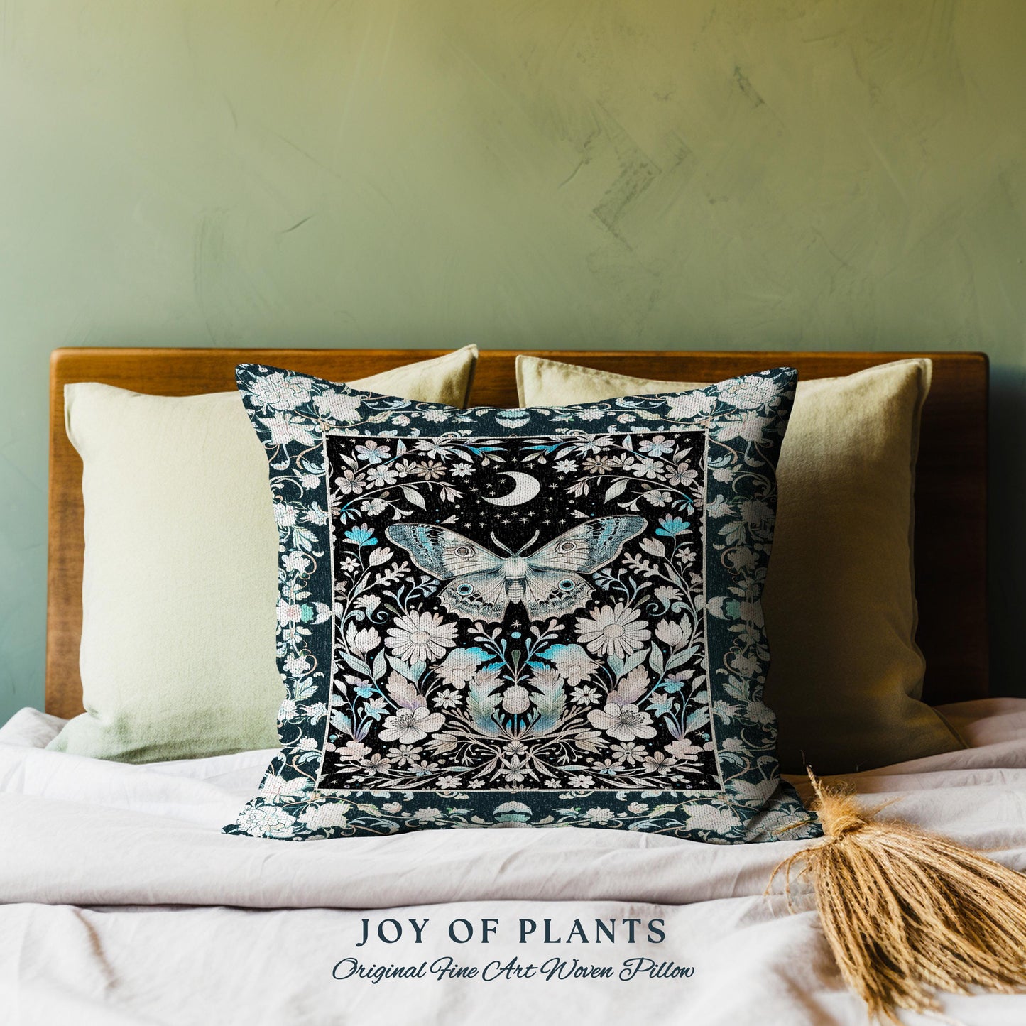 Maximalist Aesthetic Dark Academia Decorative Moth Cushion Tapestry Throw Pillow