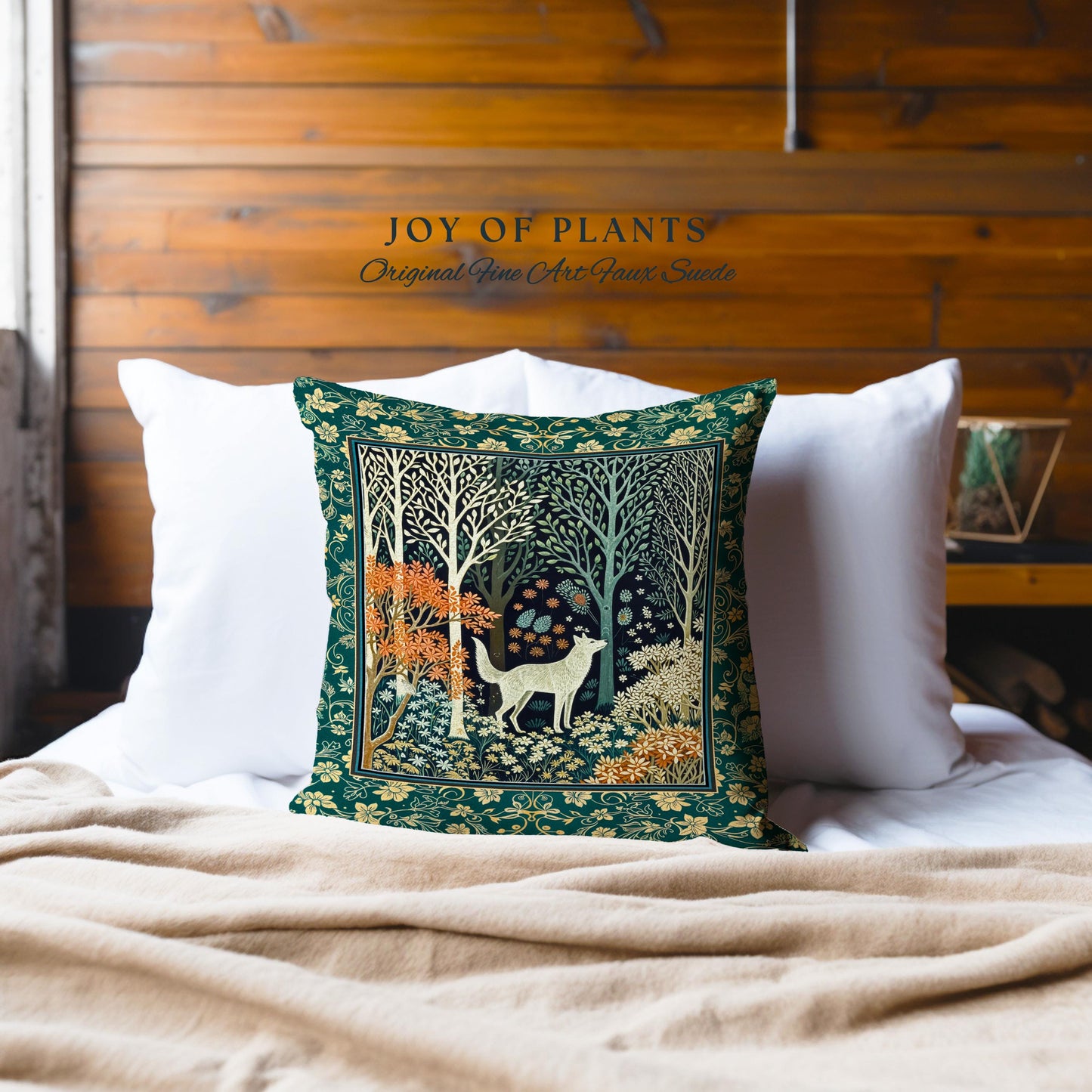 Rustic Nordic Nature Wolf Decorative Cushion Tapestry Throw Pillow