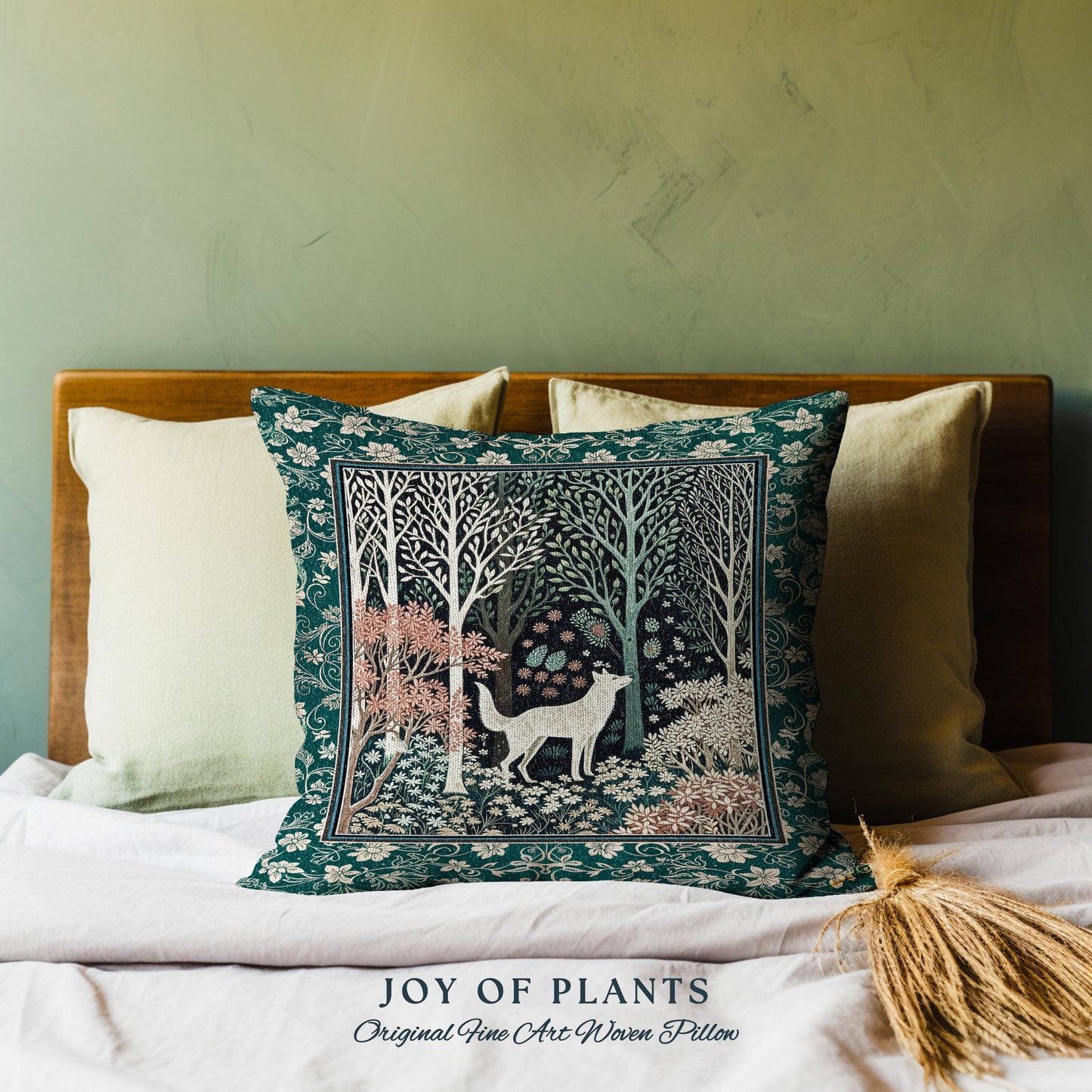 Rustic Nordic Nature Wolf Decorative Cushion Tapestry Throw Pillow