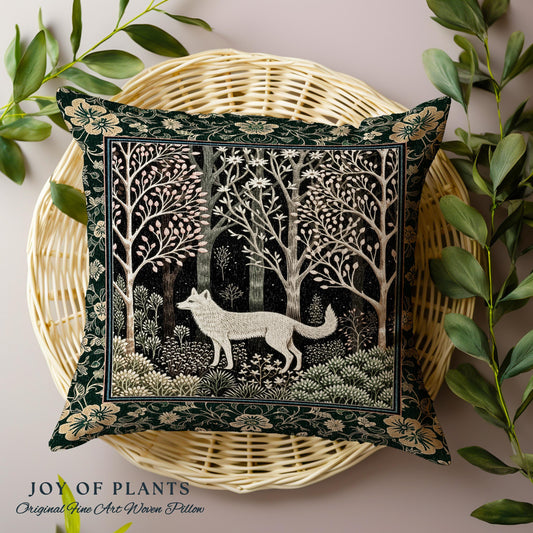 Pastel Cottagecore Wolf Tapestry Pillow Decorative Throw Cushion