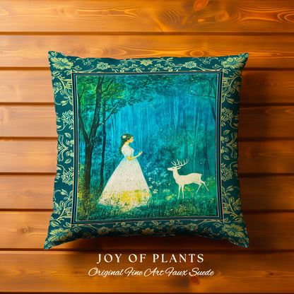 Spirit Animal Magic Forest Decorative Cushion Tapestry Throw Pillow