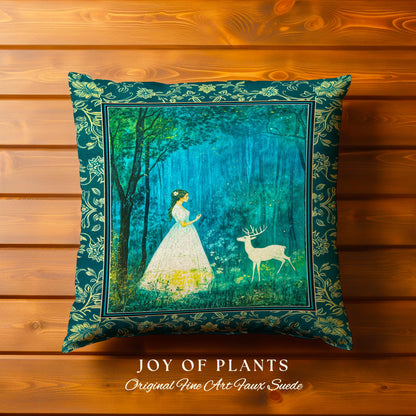 Spirit Animal Magic Forest Decorative Cushion Tapestry Throw Pillow