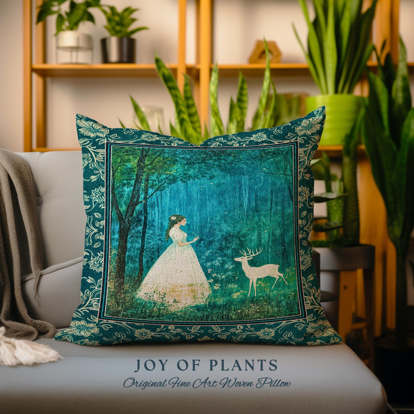 Spirit Animal Magic Forest Decorative Cushion Tapestry Throw Pillow