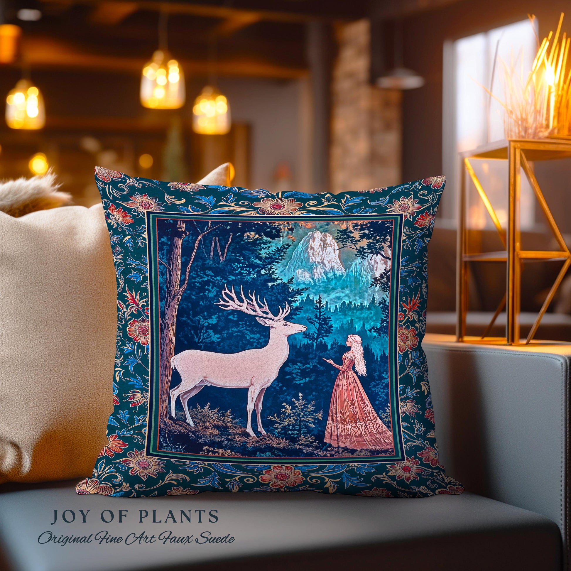 Ancient Forest Spirits Woodland Decorative Cushion Tapestry Throw Pillow