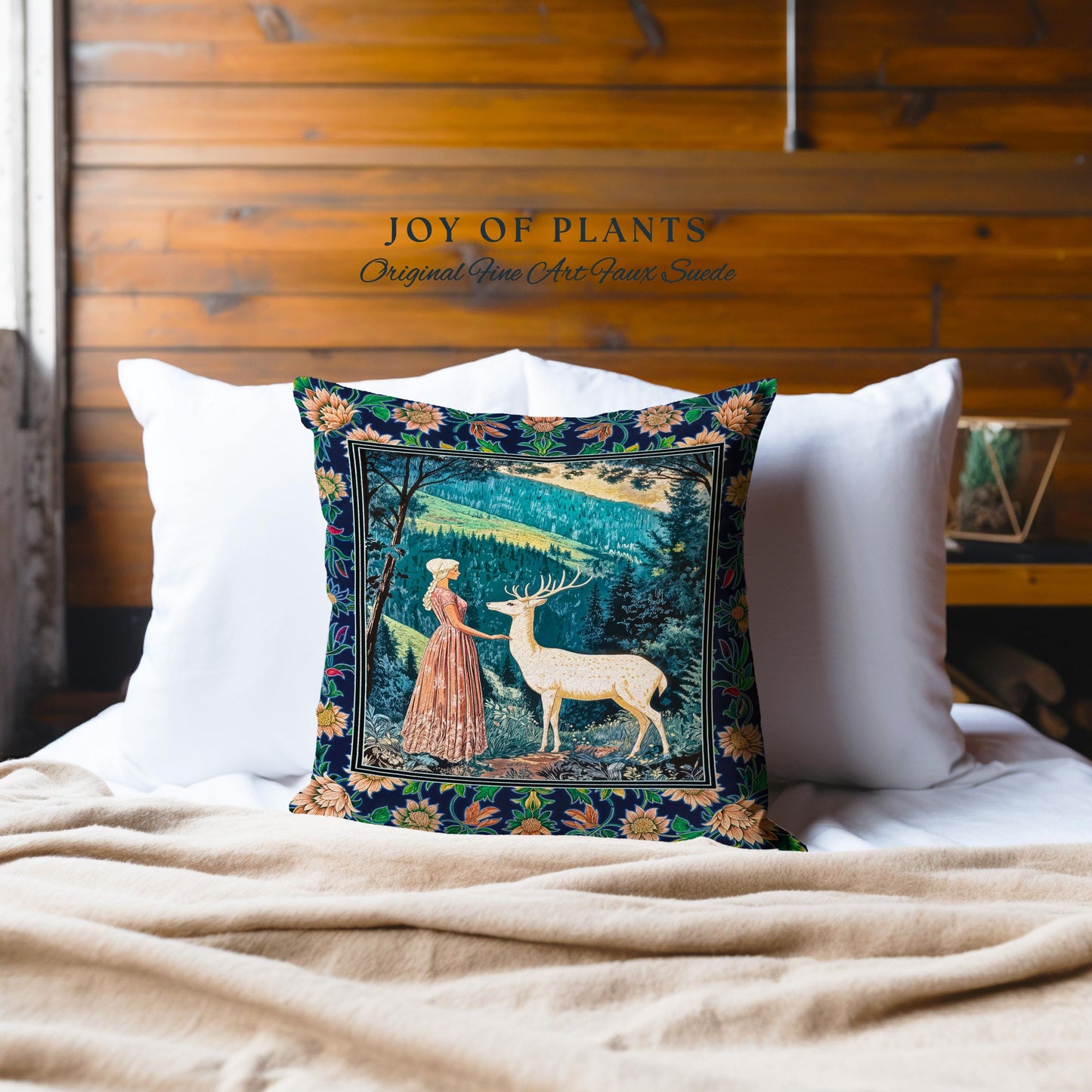 Victorian Floral Fantasy Throw Pillow Decorative Tapestry Throw Cushion