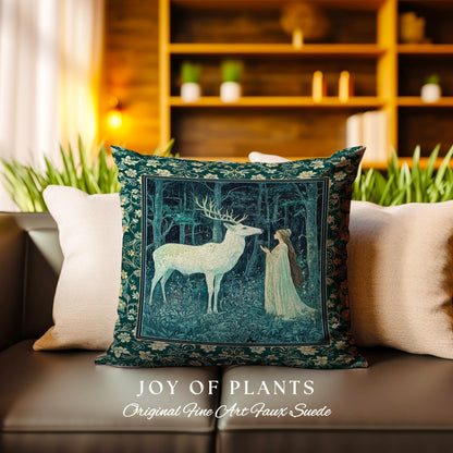 Medieval Princess Woodland Magic Decorative Cushion Tapestry Throw Pillow