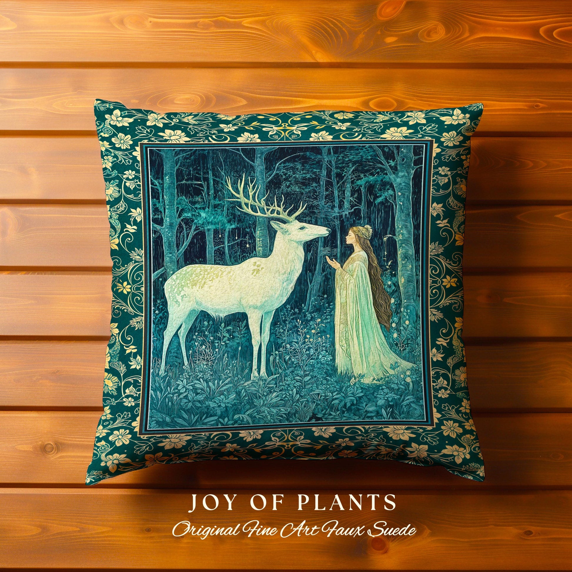 Medieval Princess Woodland Magic Decorative Cushion Tapestry Throw Pillow