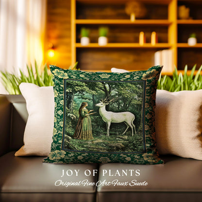 Lush Woodland Folklore Tapestry Pillow Decorative Throw Cushion