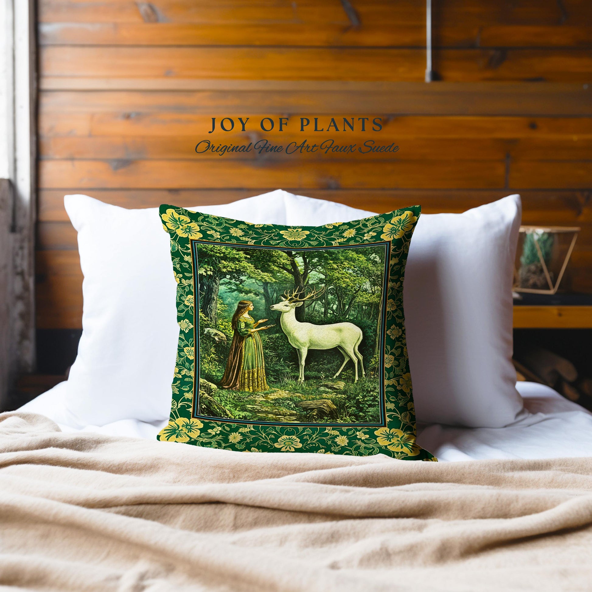 Lush Woodland Folklore Tapestry Pillow Decorative Throw Cushion
