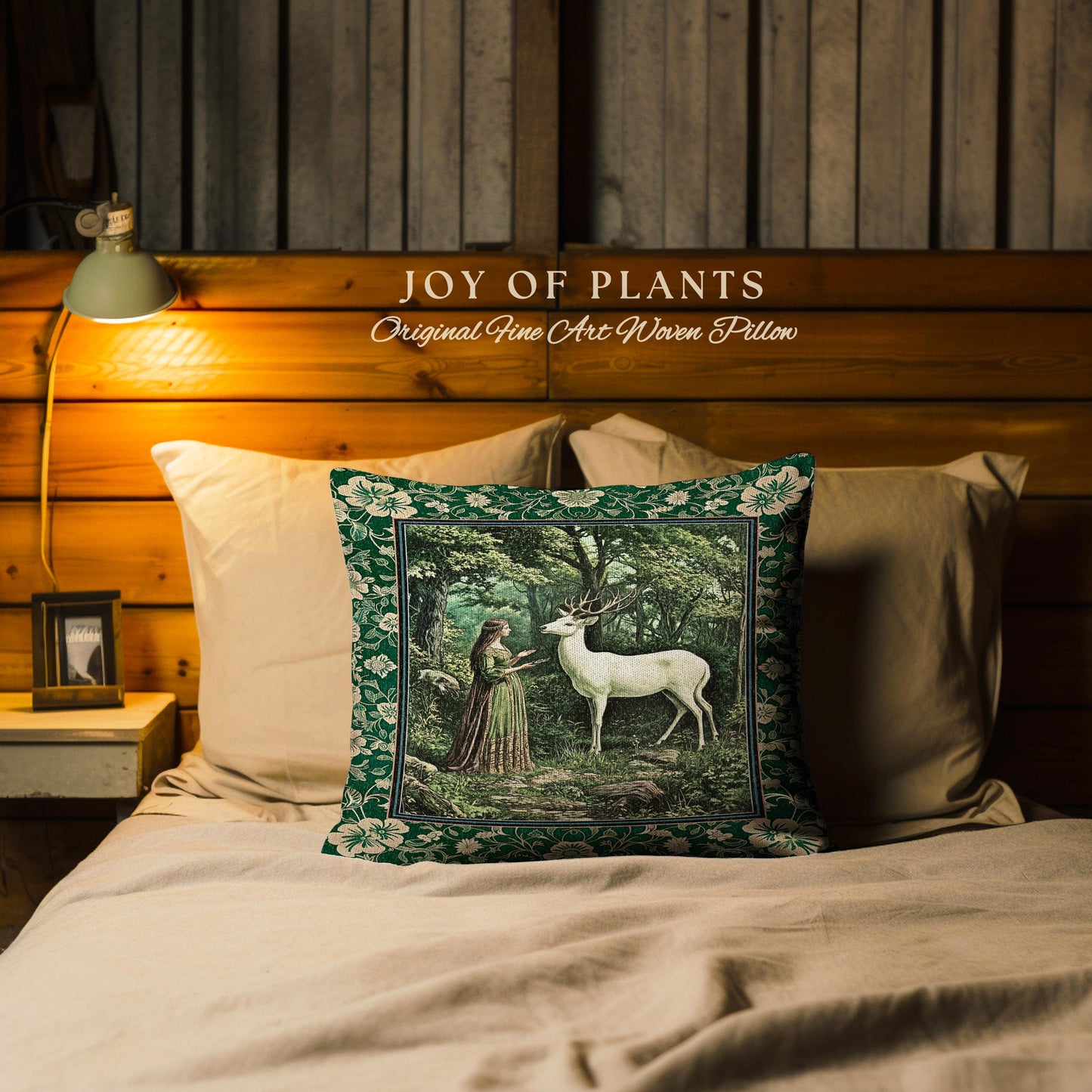 Lush Woodland Folklore Tapestry Pillow Decorative Throw Cushion