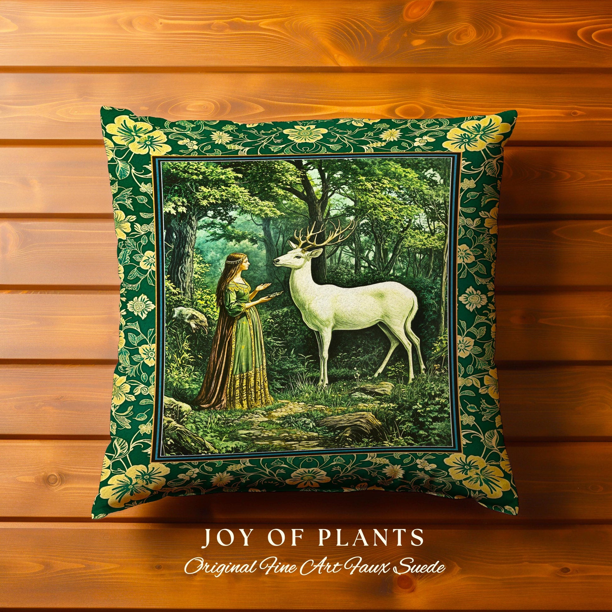 Lush Woodland Folklore Tapestry Pillow Decorative Throw Cushion