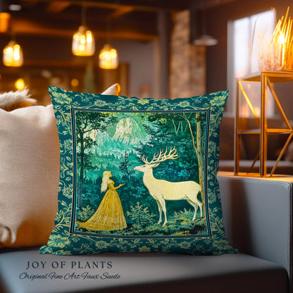 Mystic Animal Guardian Decorative Cushion Tapestry Throw Pillow
