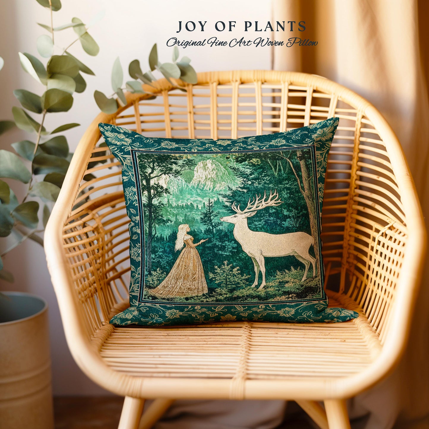Mystic Animal Guardian Decorative Cushion Tapestry Throw Pillow