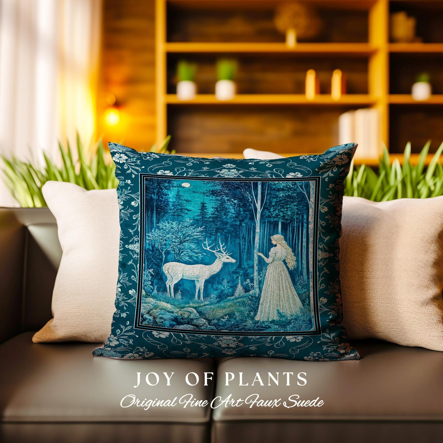 Moonlit Fairytale Mystic Throw Pillow Decorative Tapestry Throw Cushion
