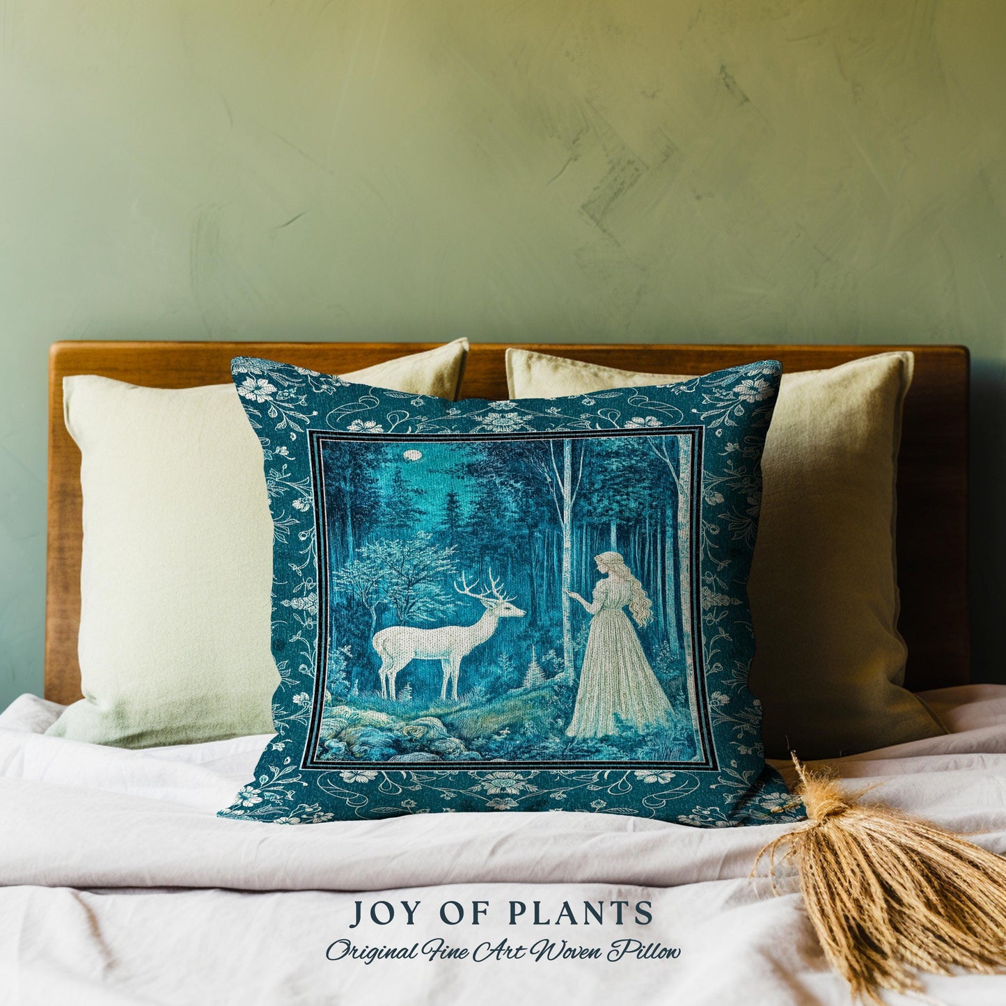Moonlit Fairytale Mystic Throw Pillow Decorative Tapestry Throw Cushion