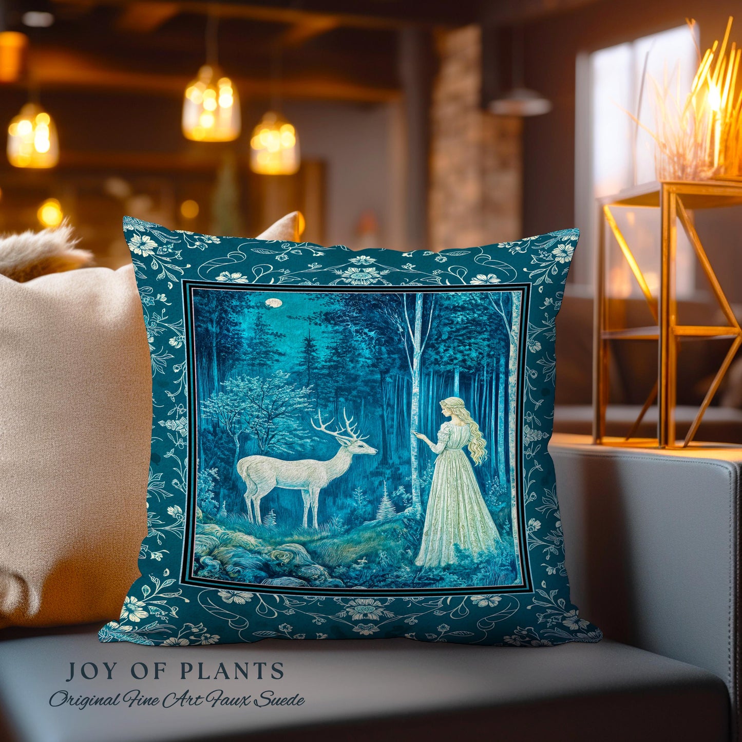 Moonlit Fairytale Mystic Throw Pillow Decorative Tapestry Throw Cushion