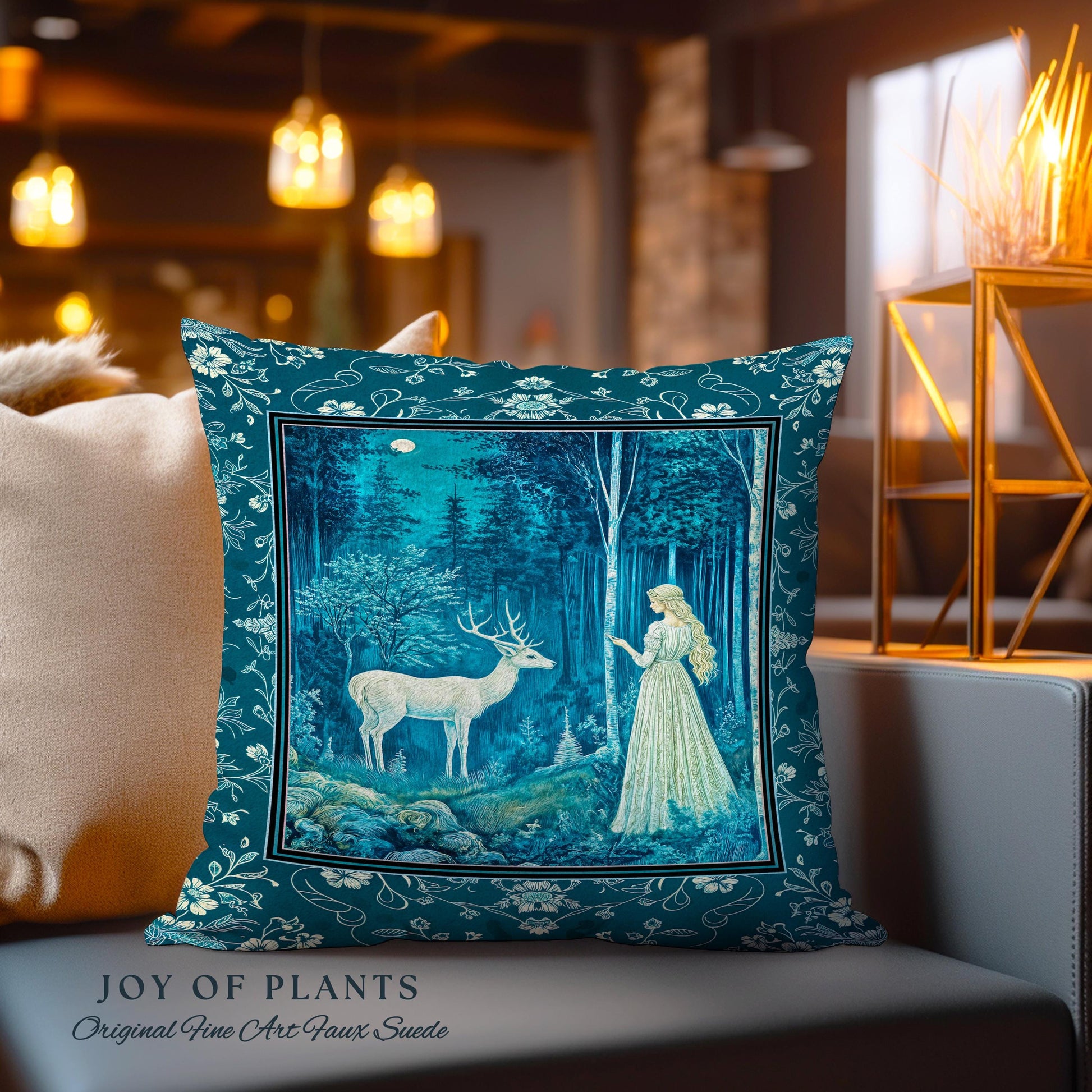 Moonlit Fairytale Mystic Throw Pillow Decorative Tapestry Throw Cushion