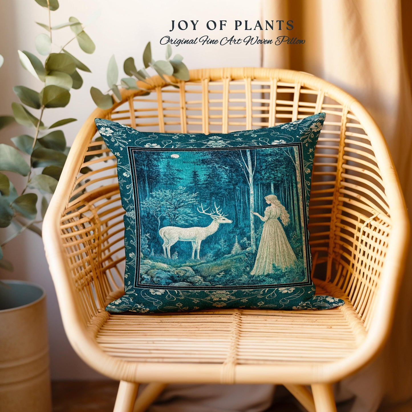 Moonlit Fairytale Mystic Throw Pillow Decorative Tapestry Throw Cushion