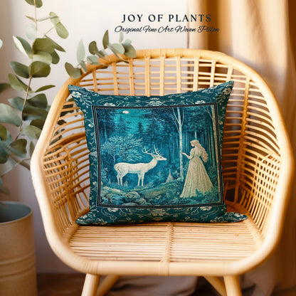 Moonlit Fairytale Mystic Throw Pillow Decorative Tapestry Throw Cushion