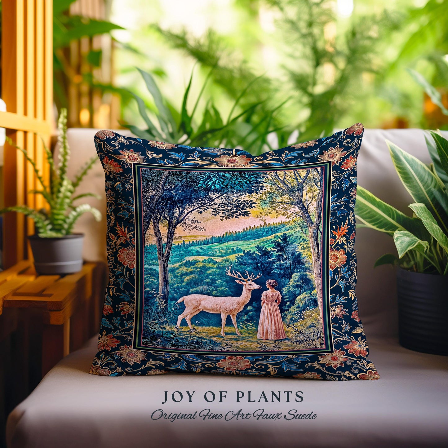 Romantic Landscape Storybook Decorative Cushion Tapestry Throw Pillow