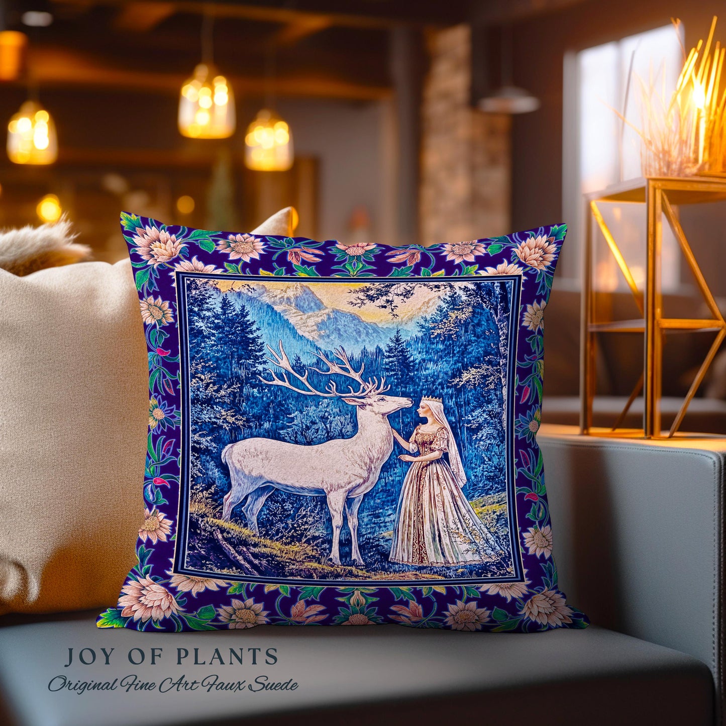 Woodland Renaissance Rustic Tapestry Pillow Decorative Throw Cushion