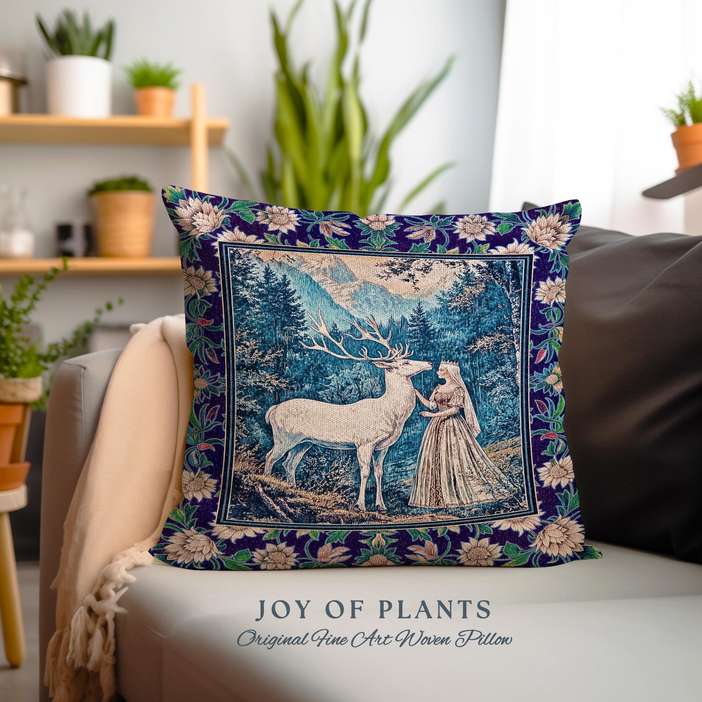 Woodland Renaissance Rustic Tapestry Pillow Decorative Throw Cushion